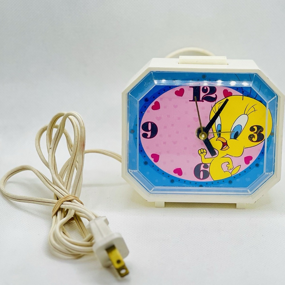 Vintage Tweety Bird Electric Alarm Clock‎ 1994 Westclox TM & Warner Brothers